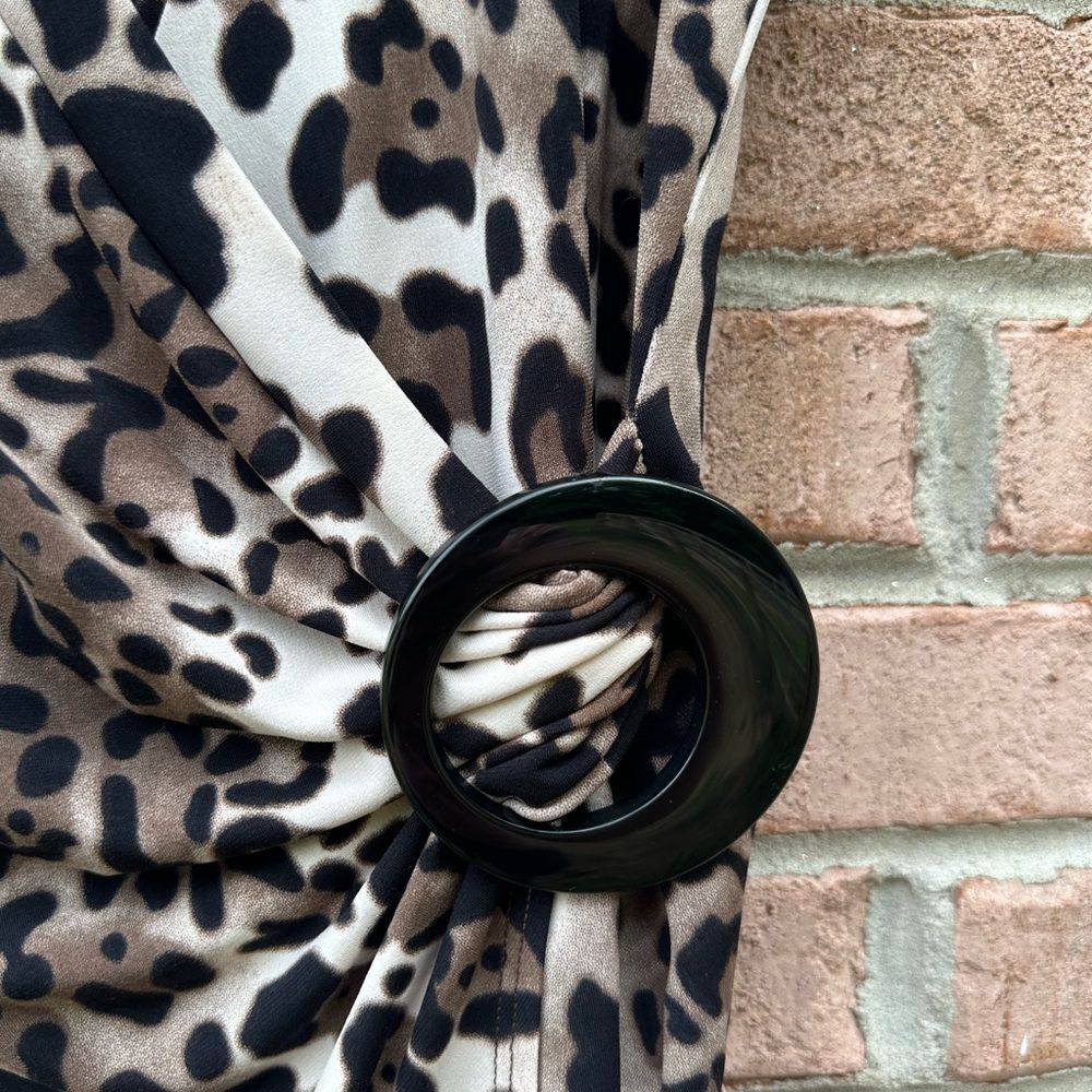 Cach Leopard Print Wrap Top - image 3